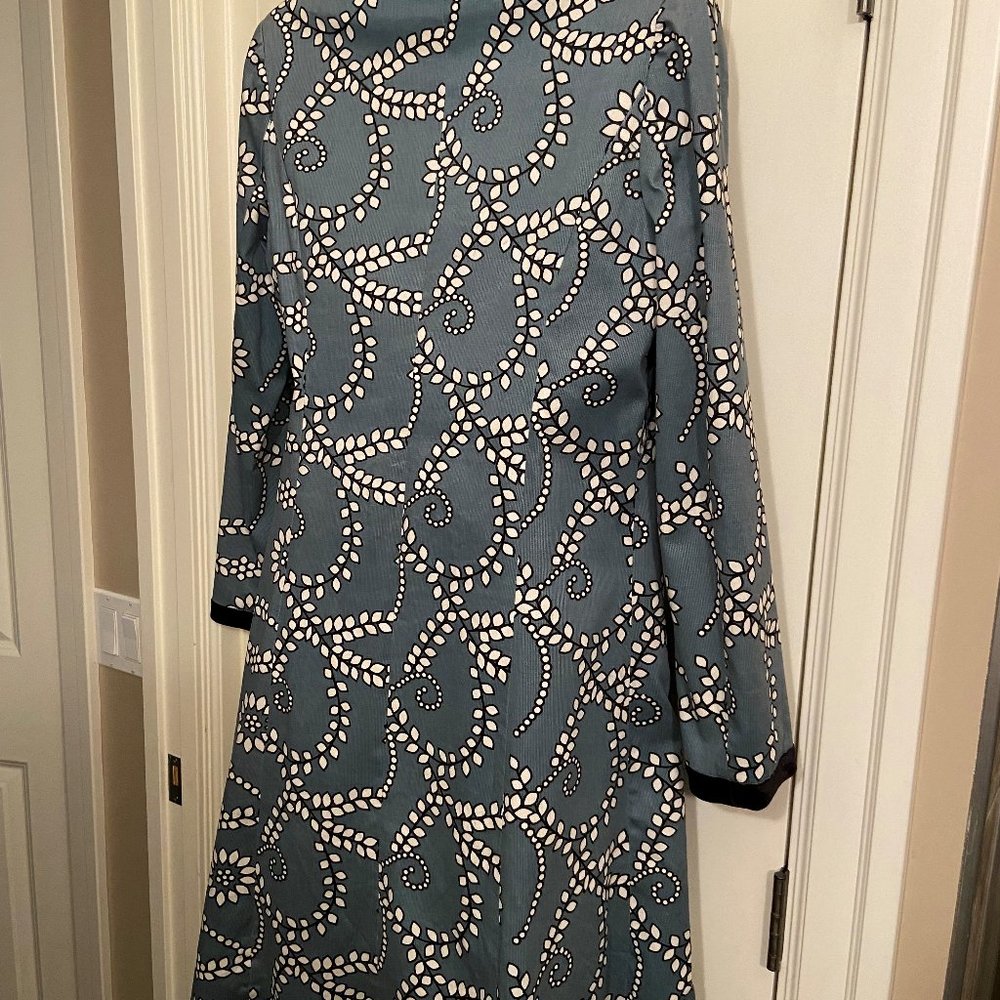 MOSCHINO FLORAL LIGHT BLUE COAT - Picture 4 of 11